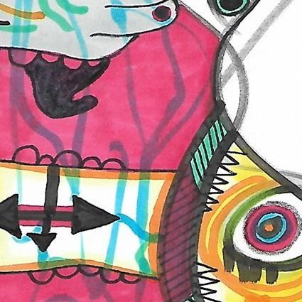 422-shapeshifter mutations-random combination images-4 way art by david f j&nbsp;woods