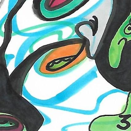 418-shapeshifter mutations-random combination images-4 way art by david f j&nbsp;woods